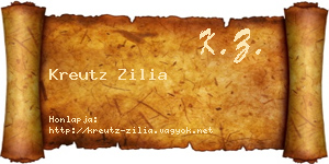 Kreutz Zilia névjegykártya