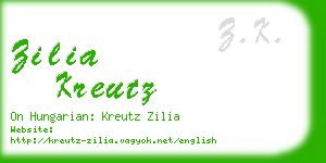 zilia kreutz business card